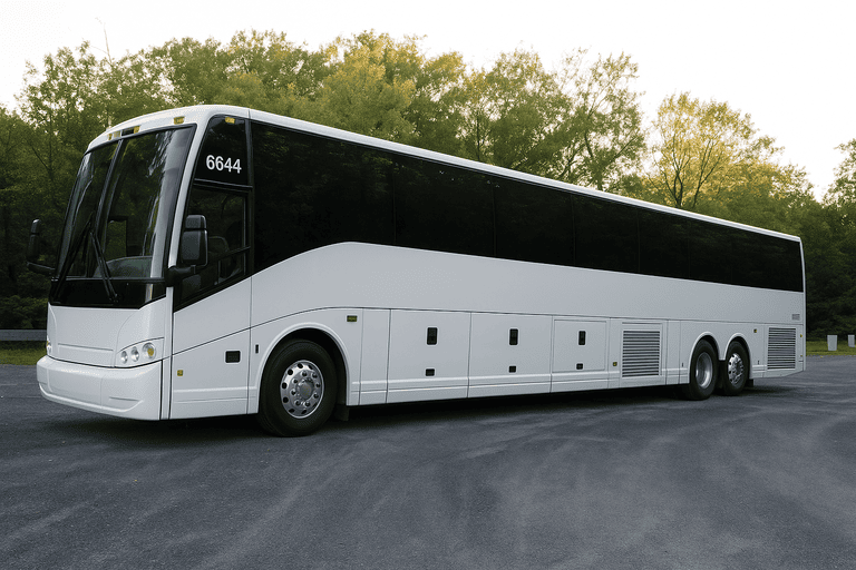 exterior of Charter Bus Rental Harlingen coach bus